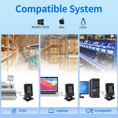 ODM Platform Barcode Scanner QR Code Desktop Bar Code Reader for Supermarket Store Auto Sense Data Matrix Reader
