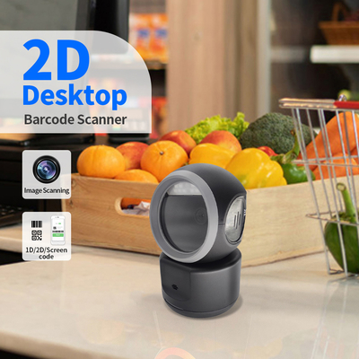 RiCODE 2024 New 2D QR Code Barcode Scanner Desktop Handsfree Table Top Code Reader With Ultra High Performance