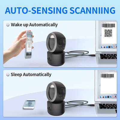 RiCODE 2024 New 2D QR Code Barcode Scanner Desktop Handsfree Table Top Code Reader With Ultra High Performance