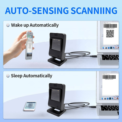 Desktop Barcode Scanner 1D 2D QR Code Automatic Scanning Can Be Customised Supermarket Price Wired Scanners