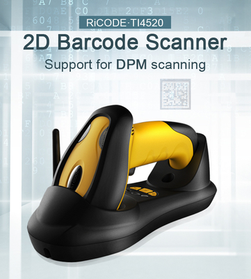 High Performance  400m Long Distance 2d Wireless Scanner Gun with Cradle for Pharmacy