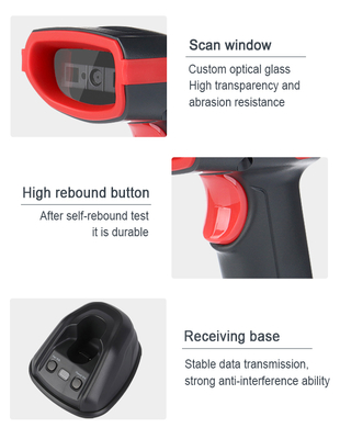 Wholesale commercial 2022 white led 2d wireless barcode scanner with cradle for sale