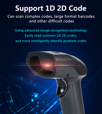 Handheld DS2278 Similar Cordless Screen 1D 2D  Barcode Scanner 1D Laser USB Barcode Scanner for Supermarket