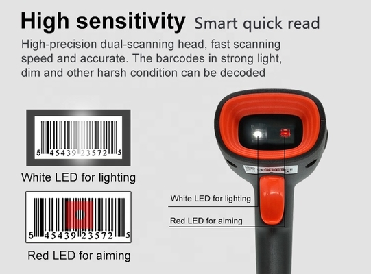 Portable Barcode Scanner 2D QR Bar Code Reader Wired Barcode Scanners for Android IOS Mobile Payment Escaner