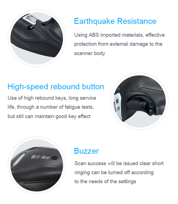 Handheld Wired 1D 2D QR Bar Code Scanner IP52 protection Good Price Barcode Scanner Gun Fast Reading